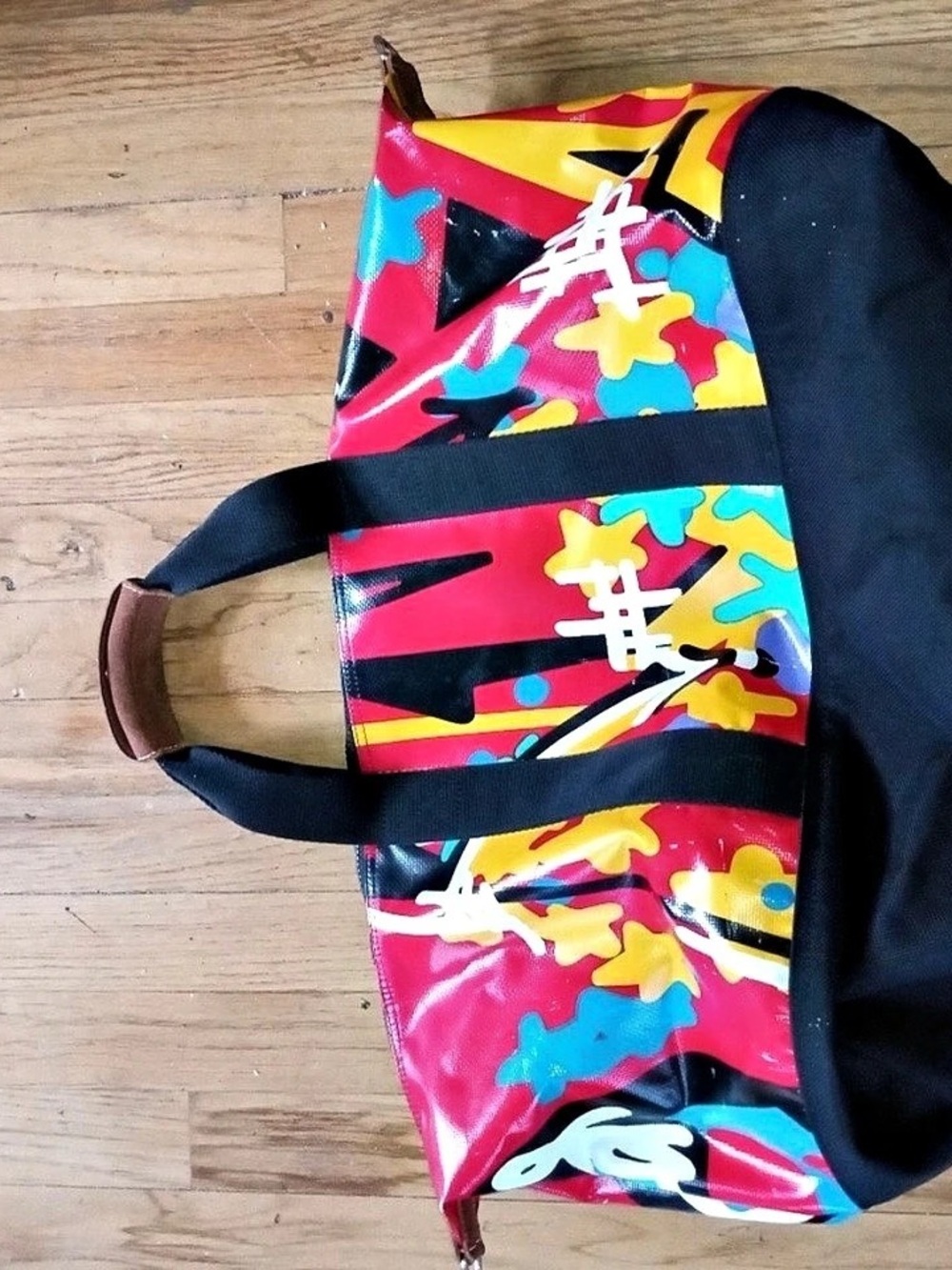 Longchamp x André Le Pliage Travel Bag Red & Black Limited Edition - Picture 9 of 13